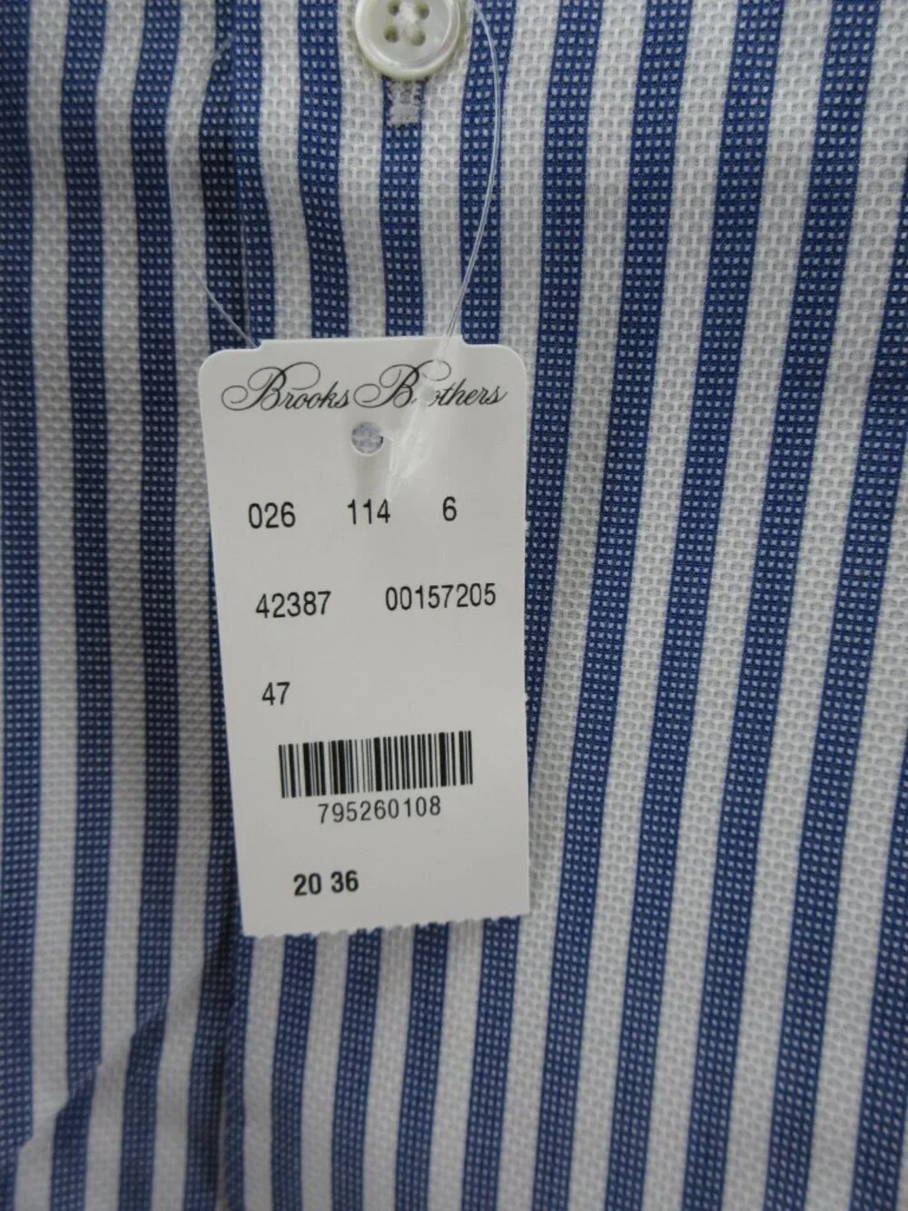 Brooks Brothers Shirt 20 White Thomas Mason Madison Striped Luxury NEW